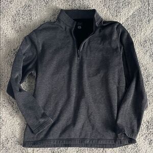 Mens Greg Norman Collection Lined Quarter Zip Wind Sweater Gray Heather Size XL